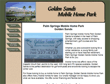 Tablet Screenshot of goldensandsmobilehomepark.com